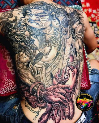 Full back tattoo 7