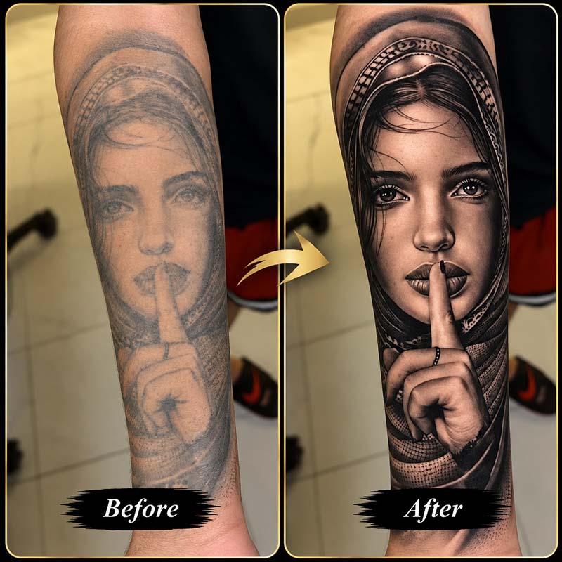 Cover Up Black Tattoo: From Dark Old Ink To A Fresh New Design