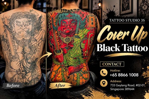 Cover Up Black Tattoo: From Dark Old Ink To A Fresh New Design