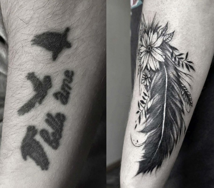 Cover Up Name Tattoo Designs To Replace Old Ink