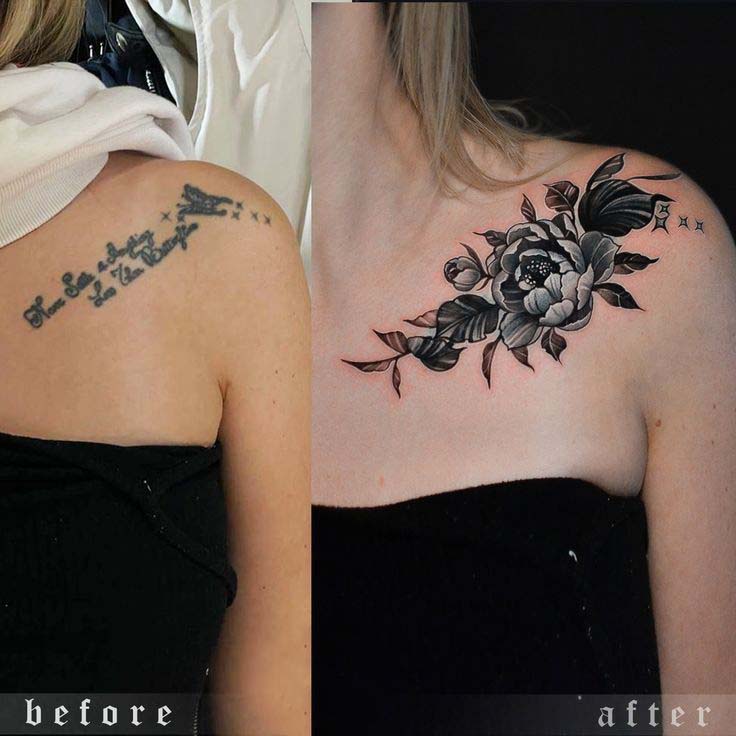 Cover Up Name Tattoo Designs To Replace Old Ink