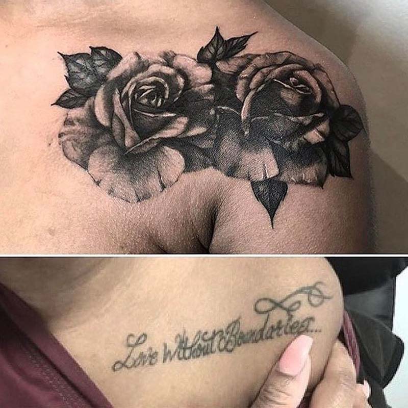 Cover Up Name Tattoo Designs To Replace Old Ink