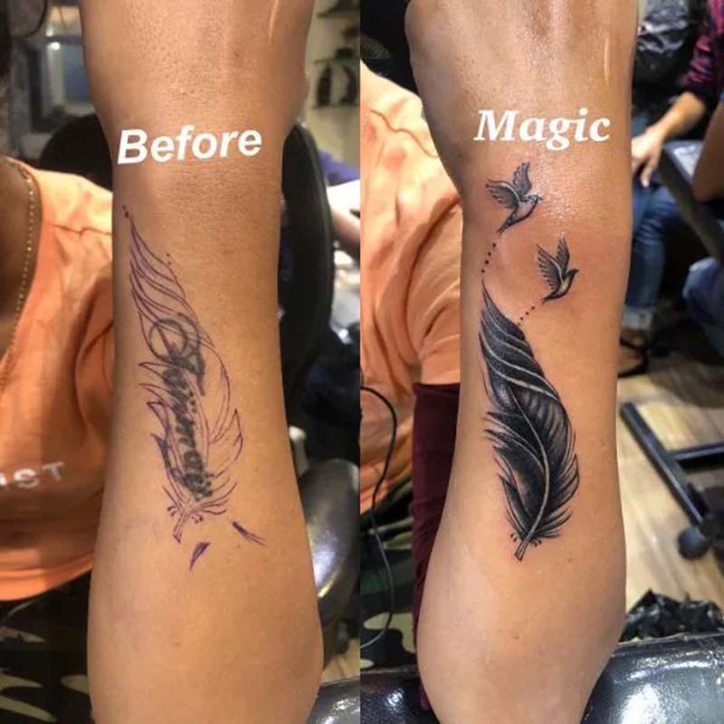 Cover Up Name Tattoo Designs To Replace Old Ink