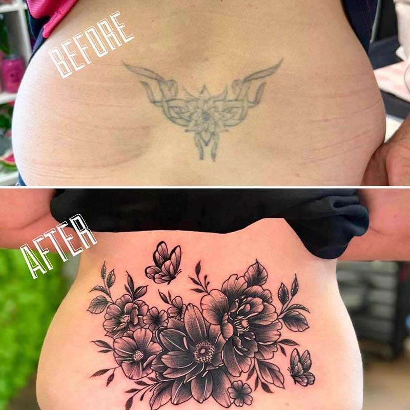 30+ Creative Back Tattoo Cover Up Ideas For Every Style