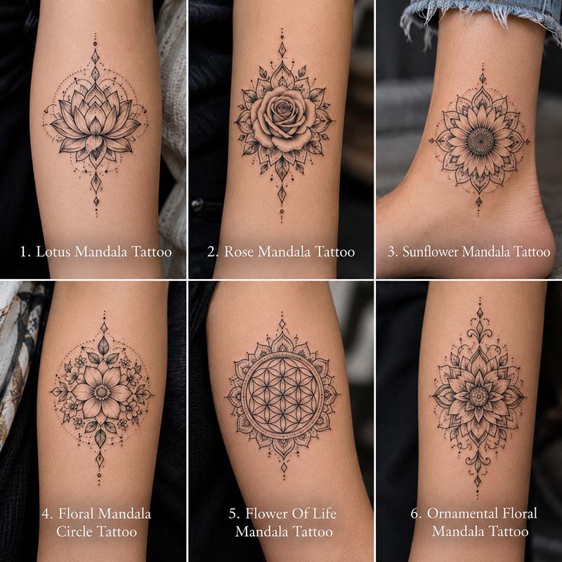 30+ Geometric Mandala Tattoo Designs From Simple To Intricate