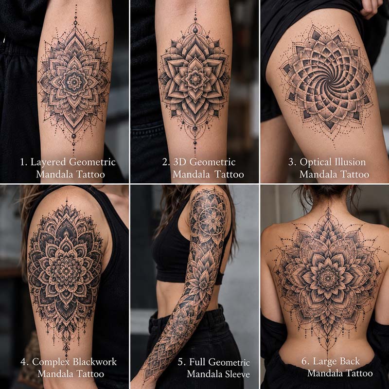30+ Geometric Mandala Tattoo Designs From Simple To Intricate