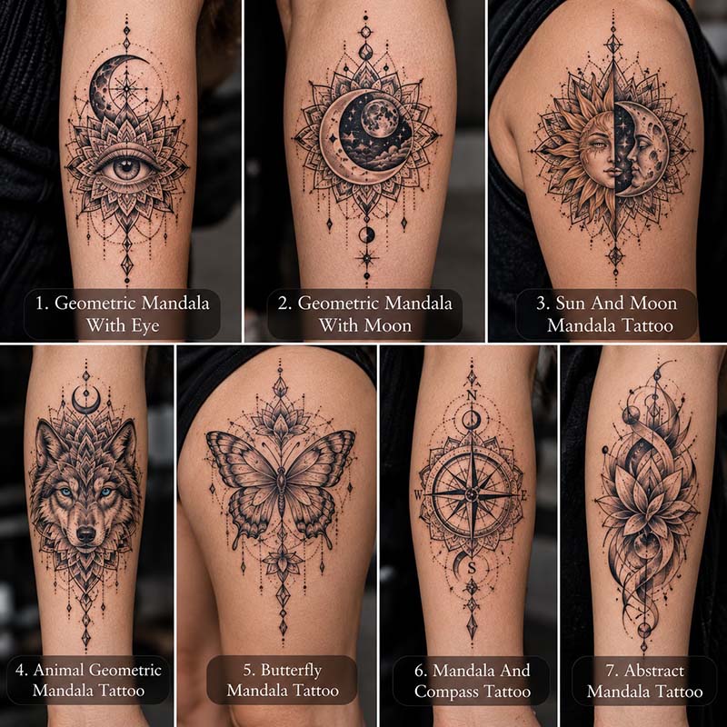 30+ Geometric Mandala Tattoo Designs From Simple To Intricate