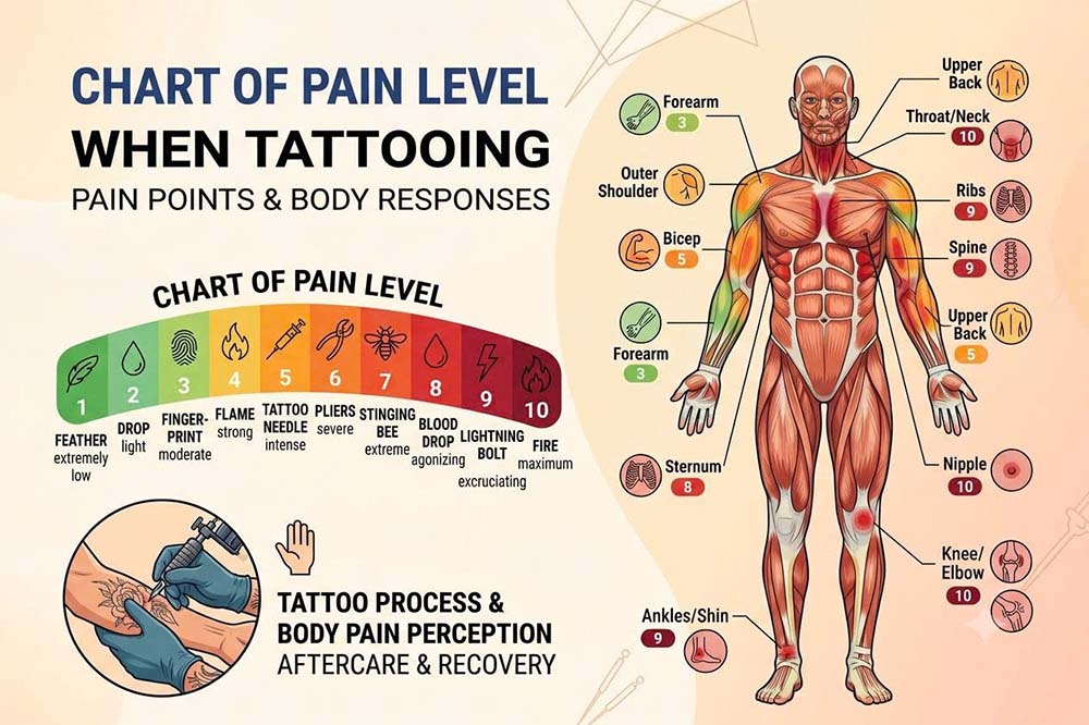 Least Painful Places To Get A Tattoo