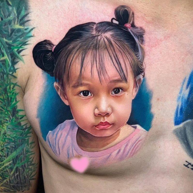 Creative Realism Self-Portrait Tattoo