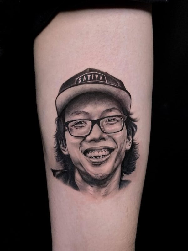Creative Realism Self-Portrait Tattoo