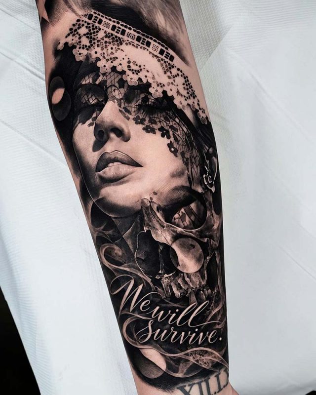 Realistic Pet Portrait Tattoo With Detailed Fur And Eyes