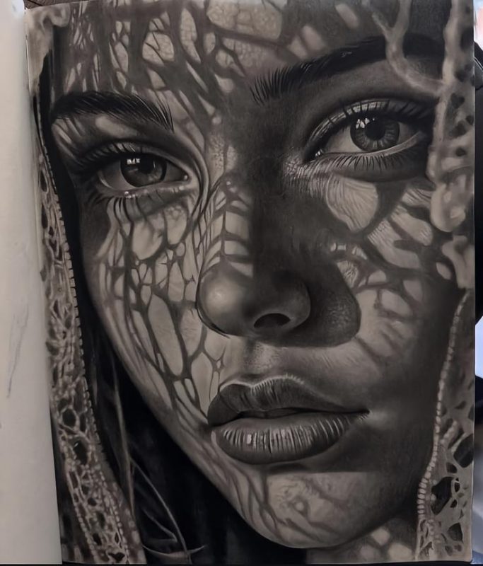 Realistic Pet Portrait Tattoo With Detailed Fur And Eyes