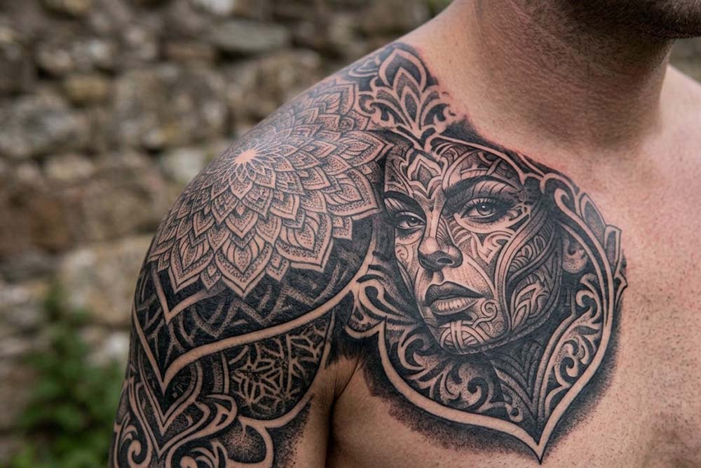 20+ Eye-Catching Shoulder Cover Up Tattoo Designs To Try
