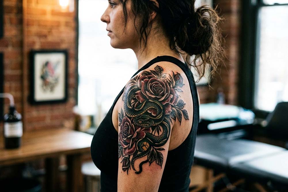 20+ Eye-Catching Shoulder Cover Up Tattoo Designs To Try