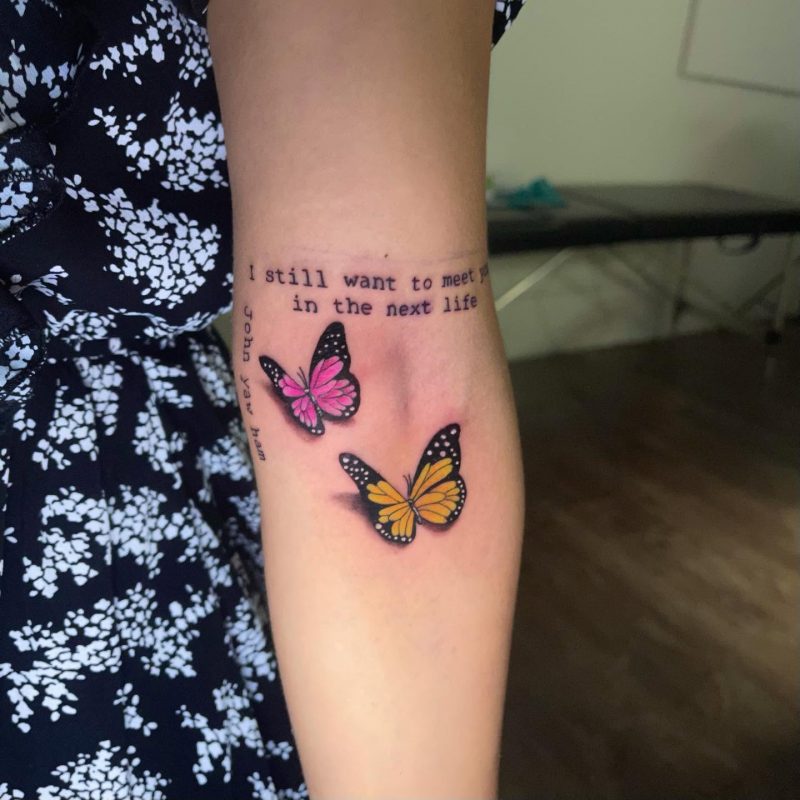 Nature inspired tattoos feature mountains, trees, oceans, clouds, and other elements inspired by the natural world.