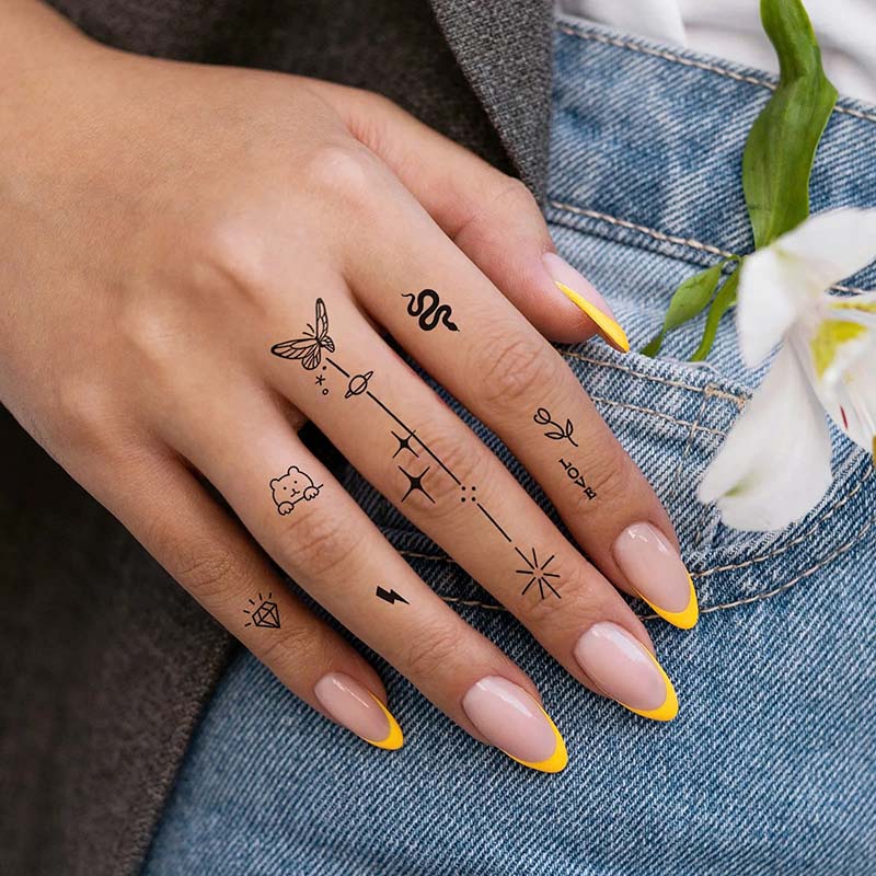 Nature inspired tattoos feature mountains, trees, oceans, clouds, and other elements inspired by the natural world.