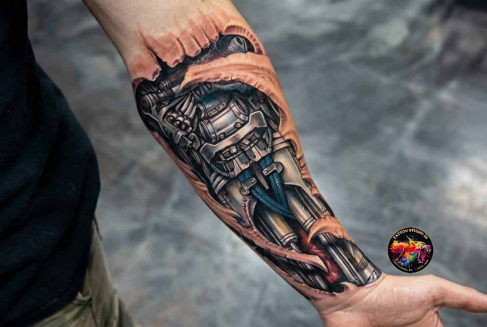 Mind-Blowing Biomechanical Tattoo Designs You Need To See