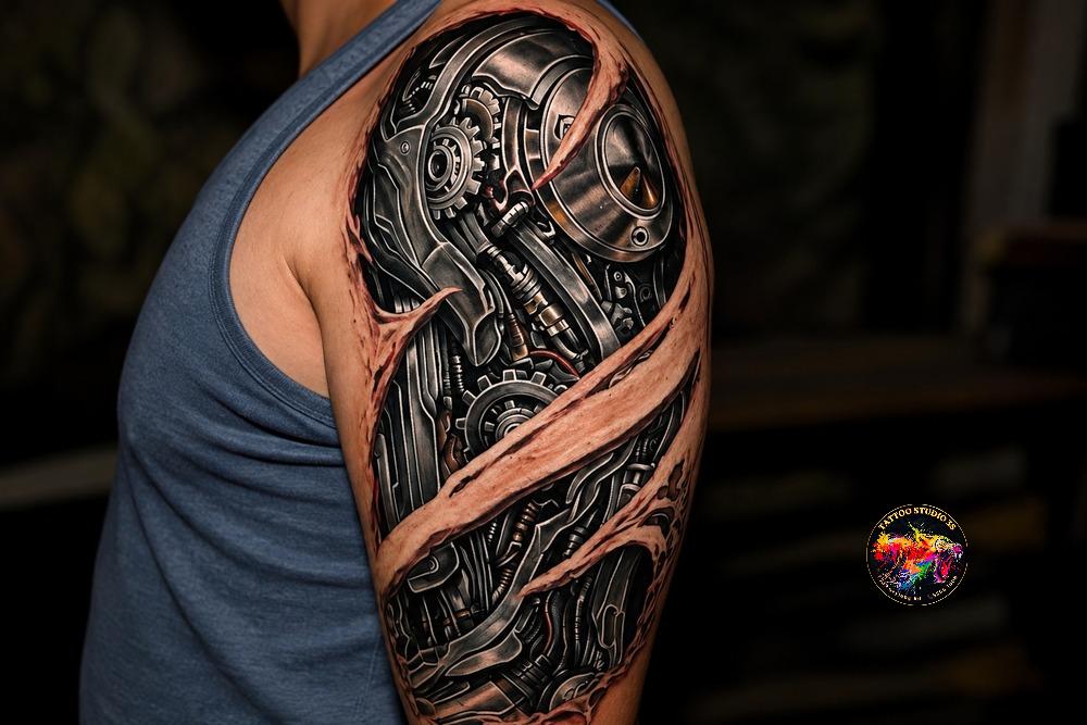 Mind-Blowing Biomechanical Tattoo Designs You Need To See