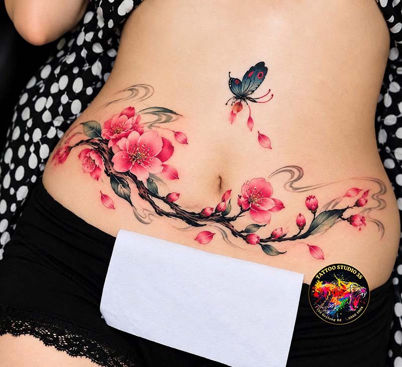 Amazing Japanese Cherry Blossom Tattoo Ideas