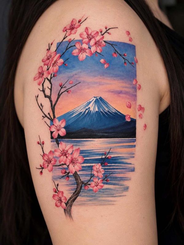 Amazing Japanese Cherry Blossom Tattoo Ideas