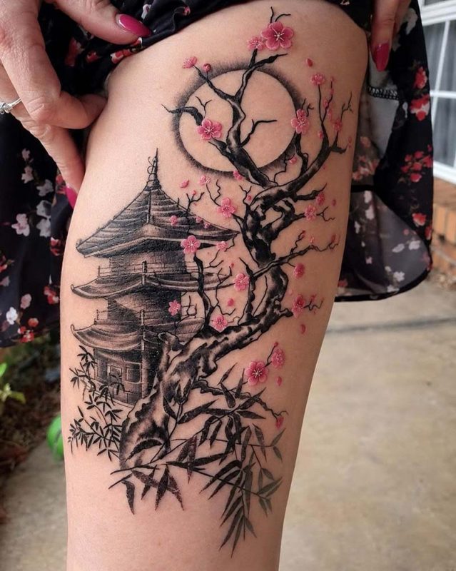 Amazing Japanese Cherry Blossom Tattoo Ideas