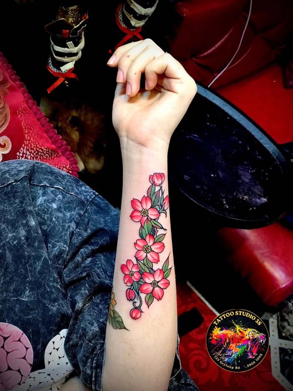 Amazing Japanese Cherry Blossom Tattoo Ideas